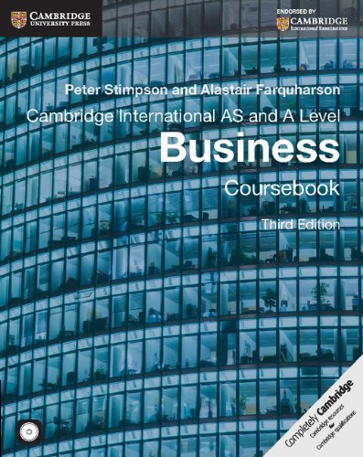 CAMBRIDGE INTERNATIONAL AS AND A 3ED BUSINESS COURSEBOOK WITH CD-ROM