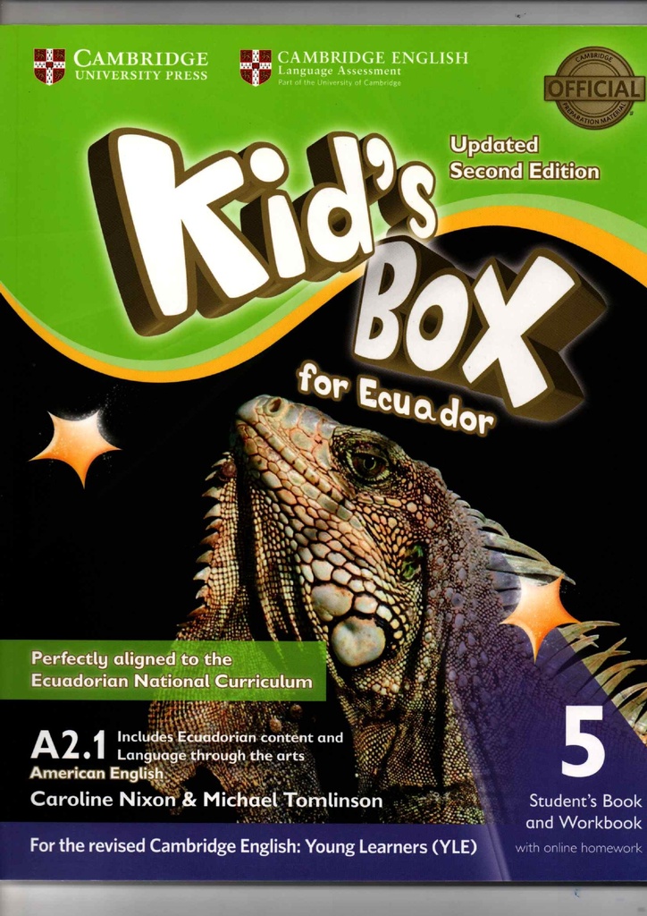 KIDS BOX FOR ECUADOR-LEVEL 5 - 2ND EDITION- STUDENTS BOOK AND WORKBOOK FULL COMBO WITH ONLINE RESOURCES   