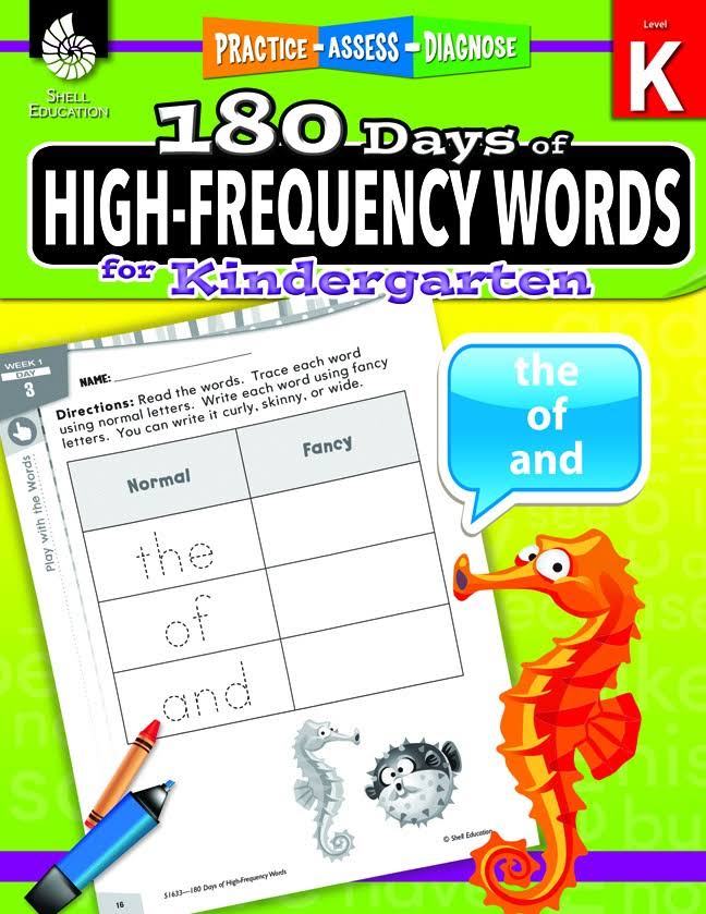 180 DAYS OF HIGH-FREQUENCY WORDS FOR KINDERGARTEN