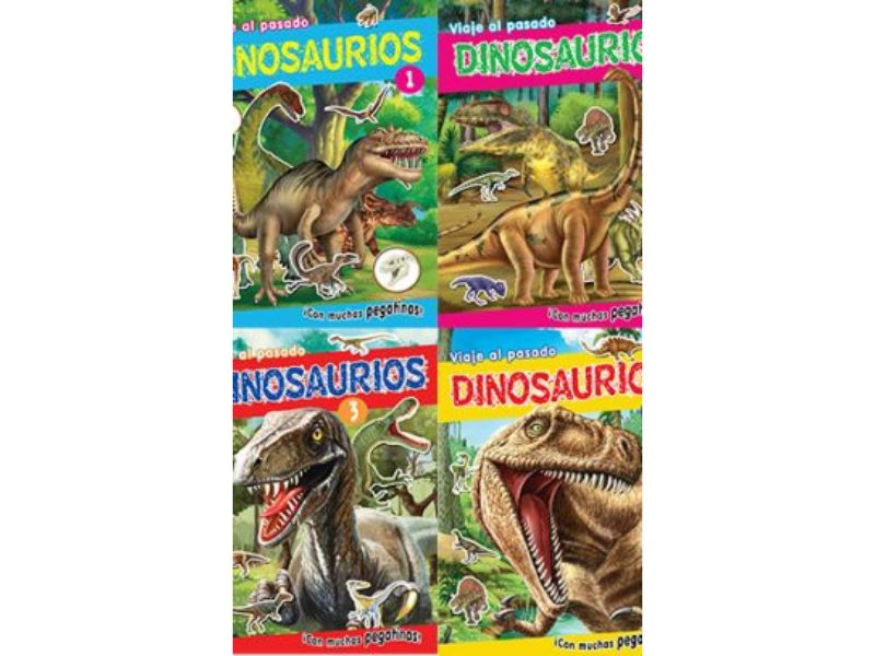 DINOSAURIOS VIAJE AL PASADO PEGATINAS 4T