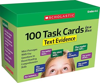 100 TASK CARDS IN A BOX: TEXT EVIDENCE