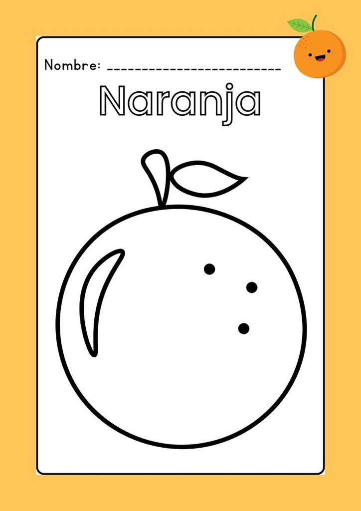 ACTIVIDADES PREESCOLAR NARANJA