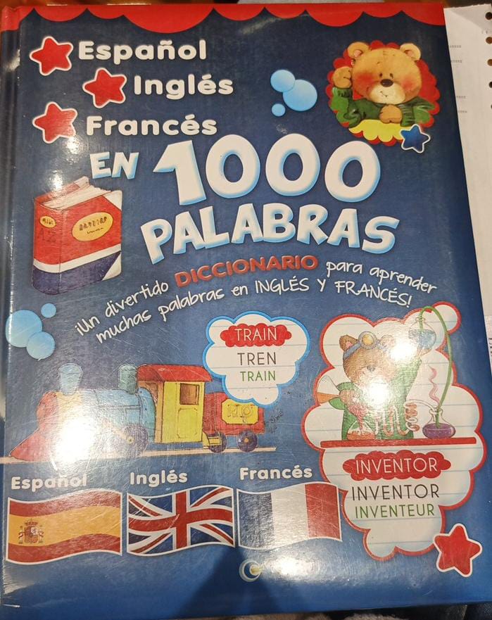 DICCIONARIOS 1000 ESPAÑOL - INGLES-FRANCES