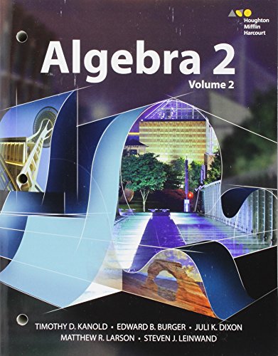 ALGEBRA 2 VOLUME 2 INTERACTIVE STUDENT EDITION
