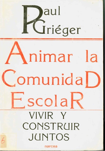 [8427708890] ANIMAR LA COMUNIDAD ESCOLAR                                 