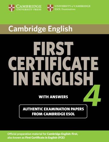 [9780521156943] CAMBRIDGE FIRST CERTIFICATE 4 STUDENTS BOOK IN ENGLISH FOR UPDATED EXAM WITH ANSEWERS