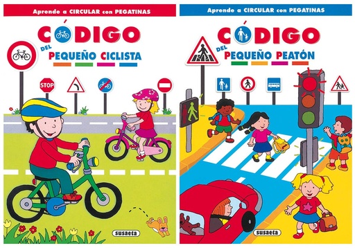 [158697] CODIGO DEL PEQUEÑO CICLISTA (APRENDE A CIRCULAR CON PEGATINAS)