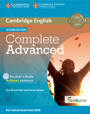 [9781107501317] COMPLETE ADVANCED 2ED STUDENTS BOOK WITHOUT ANSWERS WITH CD-ROM AND TESTBANK