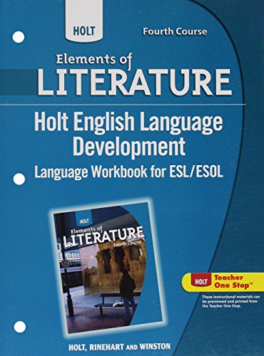 [9780554010786] ELEMENTS OF LITERATURE HOLT ENGLISH LANGUAGE DEVELOPMENT FOURTH COURSE