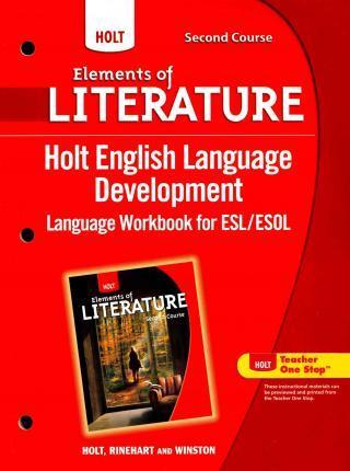 [9780554010762] ELEMENTS OF LITERATURE HOLT ENGLISH LANGUAGE DEVELOPMENT SECOND COURSE