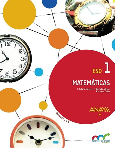 [9788467850734] MATEMATICAS ESO 1 POR UNIDADES-APRENDER ES CRECER