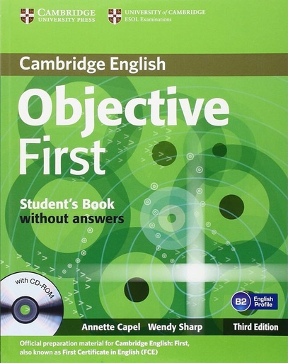 [9780521178785] OBJECTIVE FIRST 3ED SB WITHOUT ANSWERS WITH CD-ROM