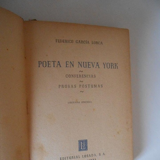 [9500304937] POETA EN NUEVA YORK                                         