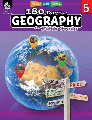 [9781425833060] 180 DAYS OF GEOGRAPHY FOR FIFTH GRADE LV 5