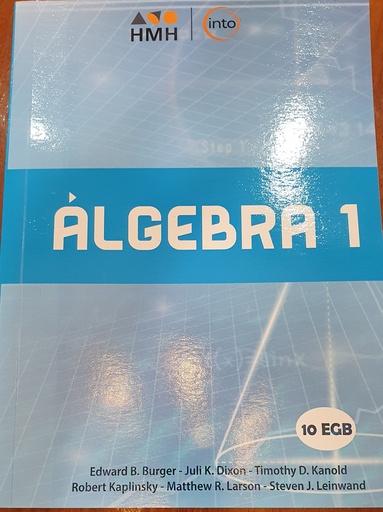 [184749] ALGEBRA 1 IMPRESO EN ECUADOR UNIDADES 1-11