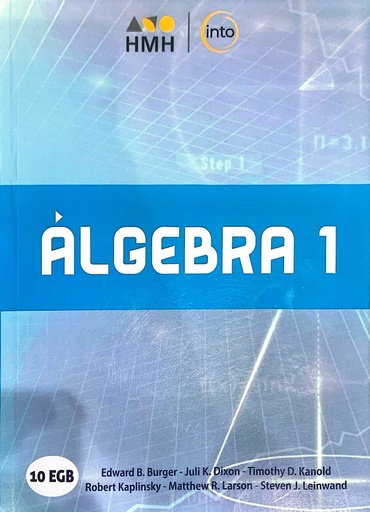 [186423] ALGEBRA 1 IMPRESO EN ECUADOR (10MO DE BÁSICA)