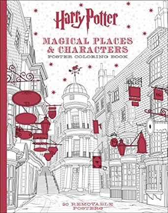[9781338132922] HARRY POTTER MAGICAL PLACES & CHARACTERS POSTER COLORING BOOK