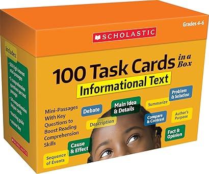 [9781338552645] 100 TASK CARDS IN A BOX: INFORMATIONAL TEXT